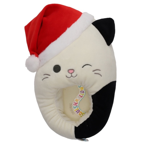 NWT Women's Size 7/8 Embroidered Christmas Squishmallows Slippers - Cam the Cat - Picture 1 of 10